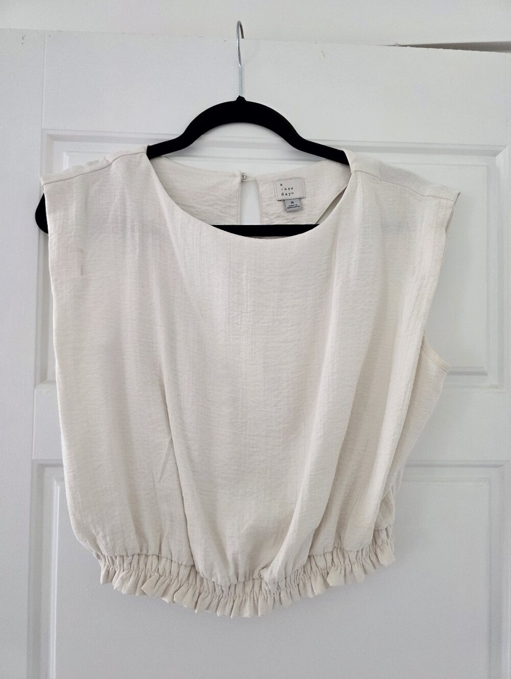 A New Day Cream Crop Top Blouse